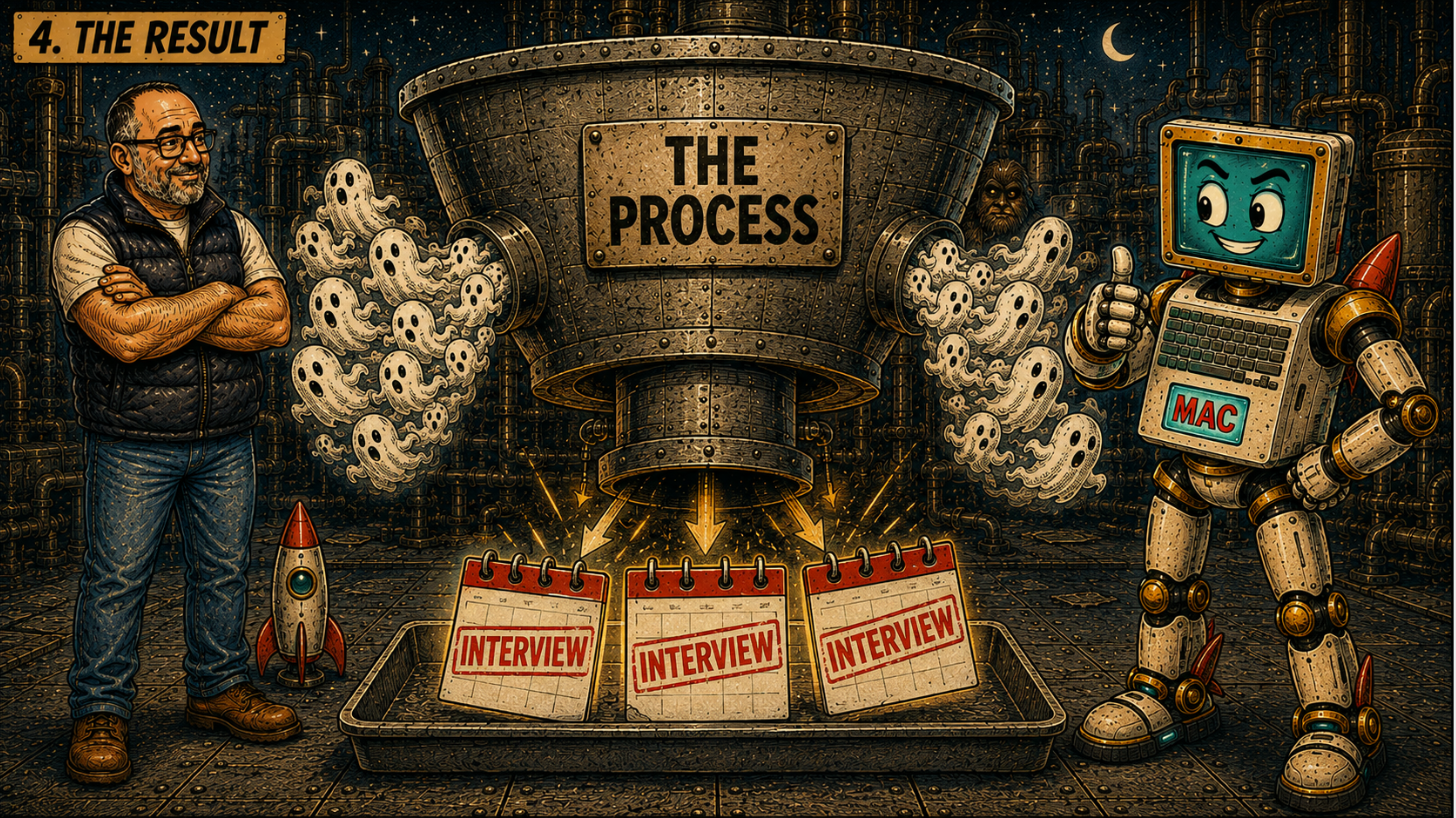 The Process funnel still vents ghosts but drops three INTERVIEW cards onto the tray
